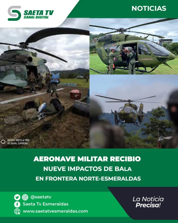 Una aeronave militar recibió nueve impactos de bala