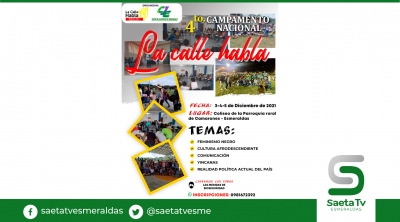 4to. Campamento Nacional Juvenil &#039;la calle habla&#039; será en la parroquia rural de Camarones - Esmeraldas