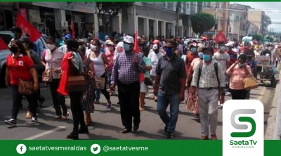 Afiliados y jubilados del Seguro Campesino realizaron marcha pacífica