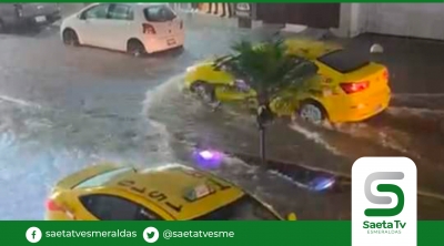 Inundaciones en calles de Santo Domingo