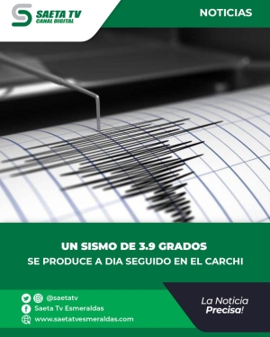 UN SISMO DE 3.9 GRADOS SE PRODUCE A DIA SEGUIDO EN EL CARCHI