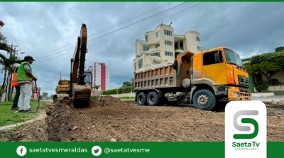 Avanza asfaltado en calles de Tonsupa, sector Club del Pacífico