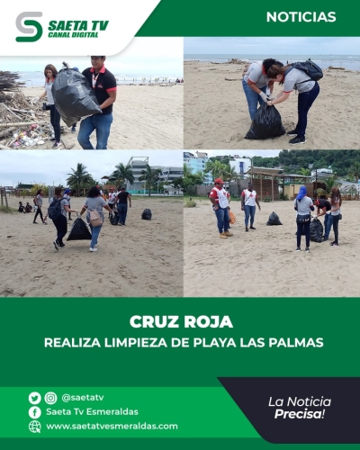 CRUZ ROJA REALIZA LIMPIEZA DE PLAYA LAS PALMAS