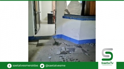 Cuartel policial de Huaquillas sufrió atentado con explosivo; atacantes dejaron cartel con amenaza