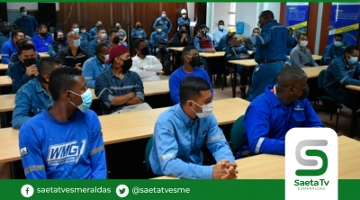 Obreros esmeraldeños trabajan en mantenimiento programado de Central Térmica Esmeraldas I