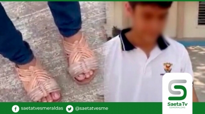 Padre envía a su hijo con sandalias al colegio por burlarse de los zapatos de un compañero