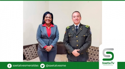 Gobernadora recibió a nuevo comandante de la subzona Esmeraldas