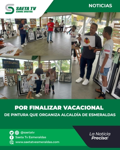 POR FINALIZAR VACACIONAL DE PINTURA QUE ORGANIZA ALCALDÍA