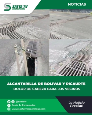 ALCANTARILLA DE BOLIVAR Y RICAURTE DOLOR DE CABEZA PARA LOS VECINOS