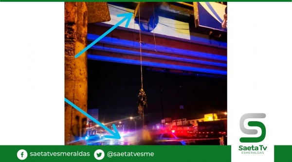 Durán: criminales colgaron dos cadáveres de un puente peatonal