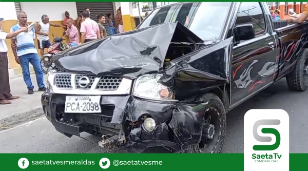 Accidente de tránsito deja solo daños materiales esta mañana