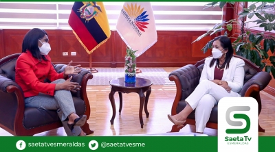 Presidenta de la Asamblea recibe saludo protocolar de la ministra de Inclusión Económica y Social