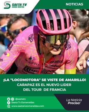 ¡LA &quot;LOCOMOTORA&quot; SE VISTE DE AMARILLO. CARAPAZ ES EL NUEVO LIDER DEL TOUR  DE FRANCIA