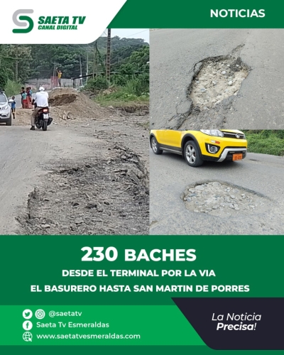 230 HUECOS DESDE LA &quot;Y&quot; DE SAN MARTIN, ESMERALDAS LIBRE, CALLE CARLOS CONCHA