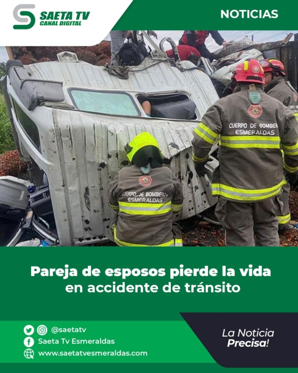 Pareja de esposos pierde la vida en accidente de tránsito