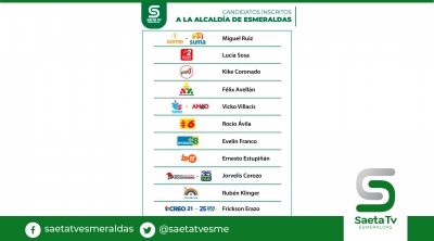 11 candidatos a la alcaldía y 7 para la prefectura en Esmeraldas