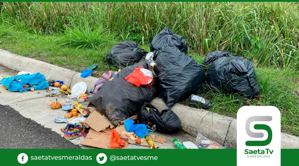 Escogen  como botadero de basura la vía al aeropuerto