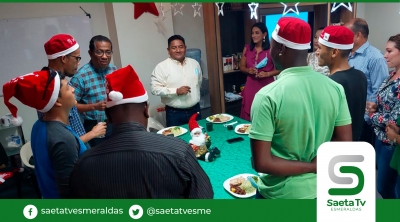 Personal que brinda su colaboración en SAETA TV recibieron su agasajo navideño