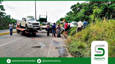 Accidente de tránsito cerca del redondel del castillo