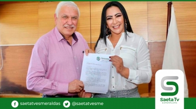 Prefecta de Esmeraldas mantuvo sesión de trabajo con Ministro de Transporte y Obras Públicas